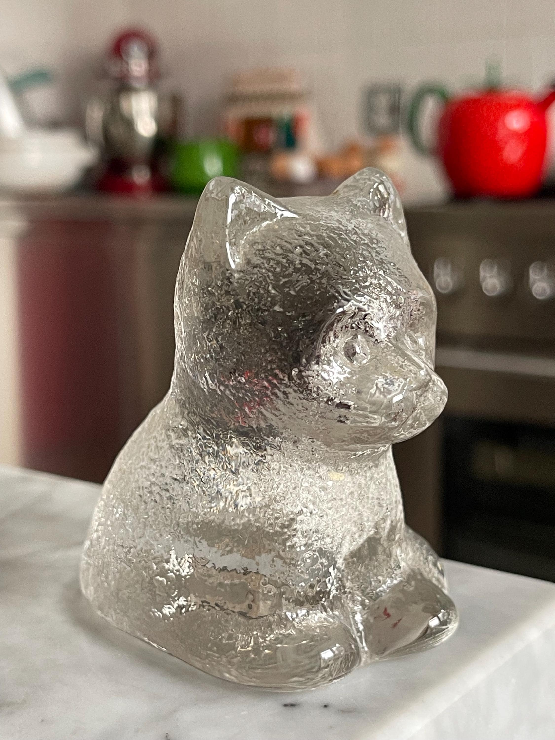 Kosta Boda 猫と牛　アッシュトレイ セット1960年代 Kosta Boda Cat Glass Vintage - Etsy
