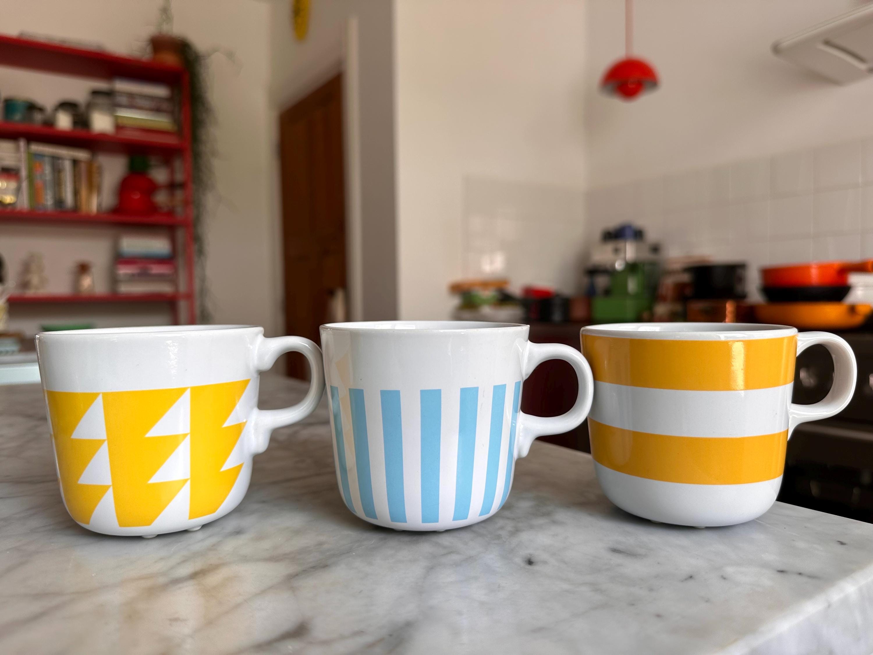 Set Van 3 Retro IKEA Framkalla-mok Gemengde Patronen 21 Cl/210 Ml