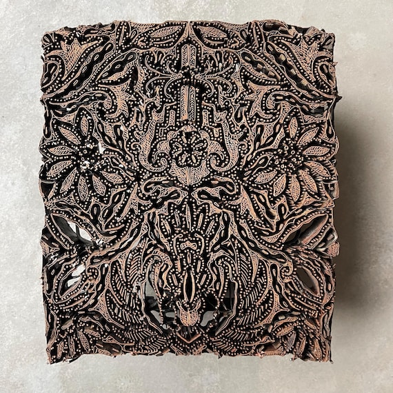 Batik Copper Cap Stamp Indonesian Metal Hand-stamped Vintage - Etsy
