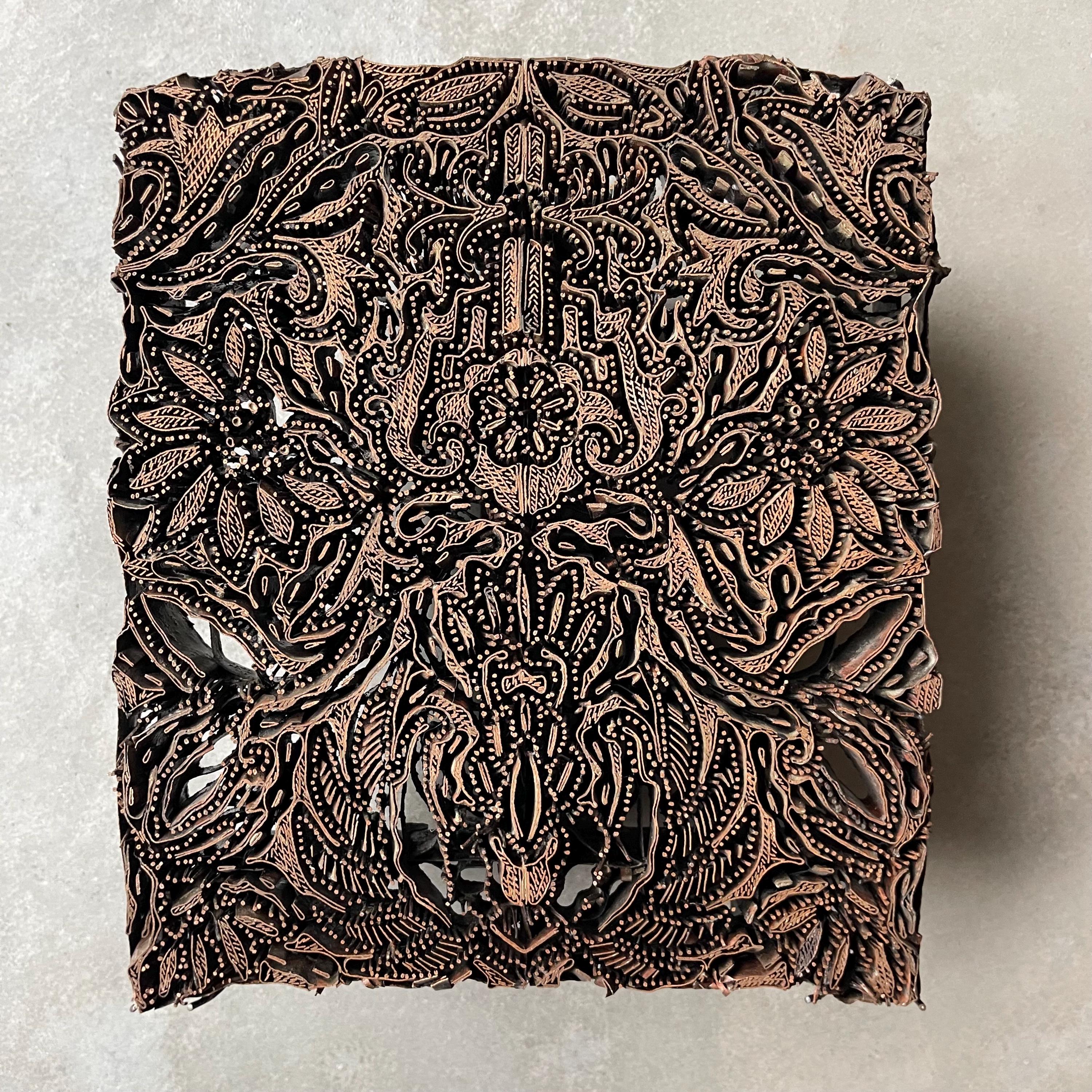 Batik Copper Cap Stamp Indonesian Metal Hand-Stamped Vintage