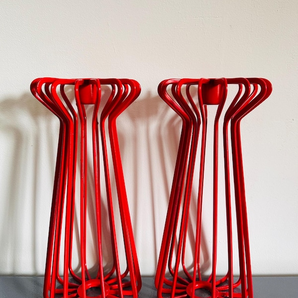 Ehlén Johansson Ikea Trådig rode metalen kandelaar vintage Set