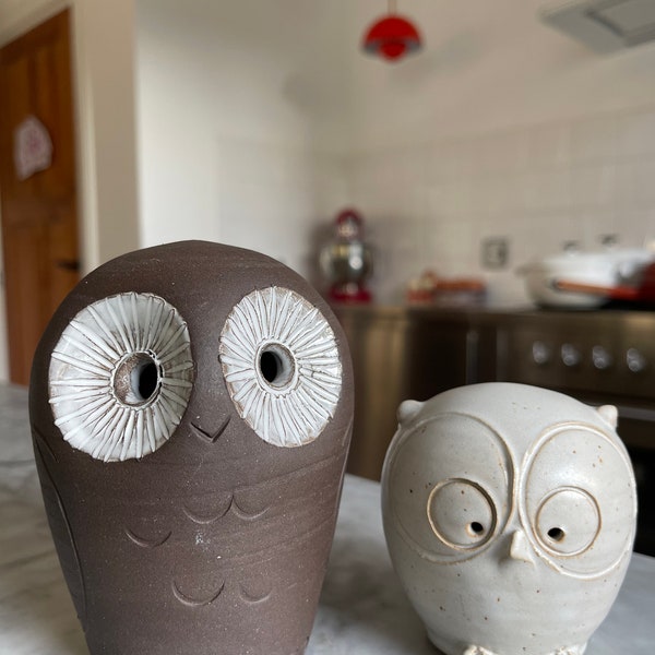 Uil uiltjes beeldjes vintage keramiek Jelinek Stechovice handgemaakt Owl