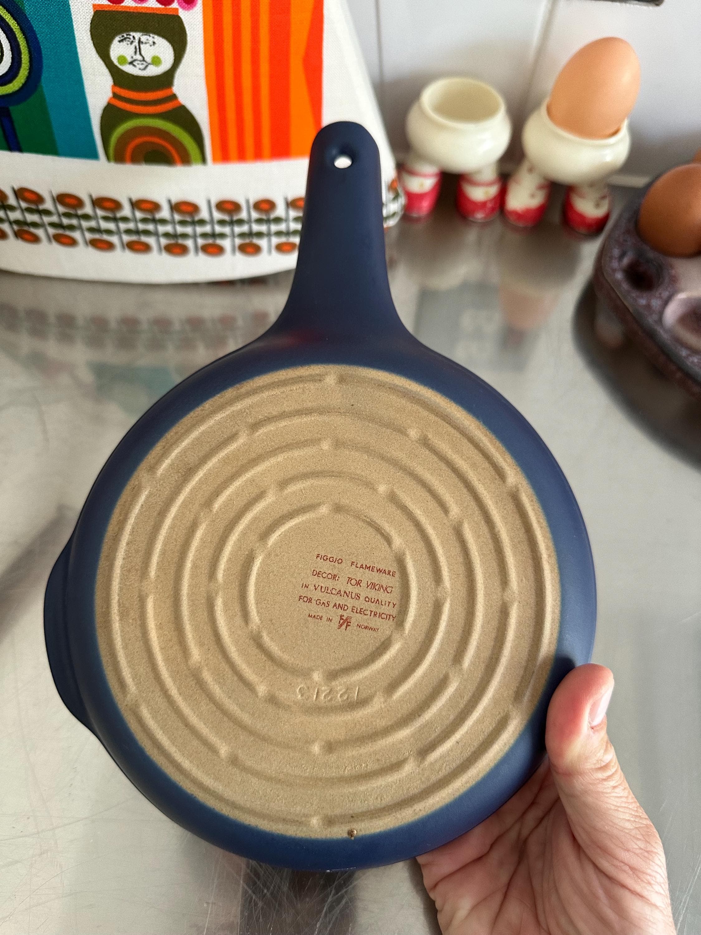 Figgjo Flint Norway Tor Viking Vulcanus Skillet Pan Flameware