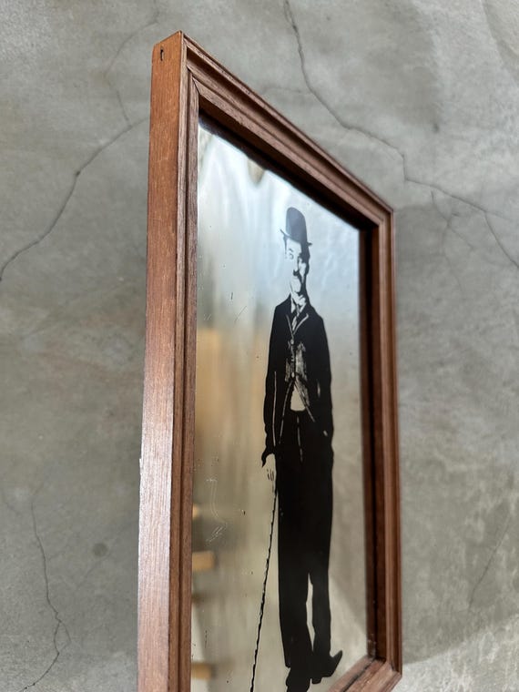 Vintage Charlie Chaplin Mirror With Frame - Etsy Canada