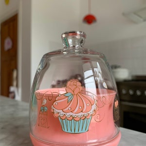 Cupcake standard Stolpglas vintage Roze