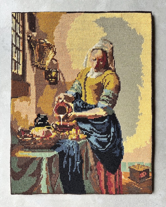 フェルメール『牛乳を注ぐ女』複製画【額入り】 絵画 世界の名画 牛乳を