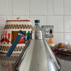 Tea Kettle Vintage 1980s Stainless Steel Conical Kettle Modern Memphis INOX 18/10