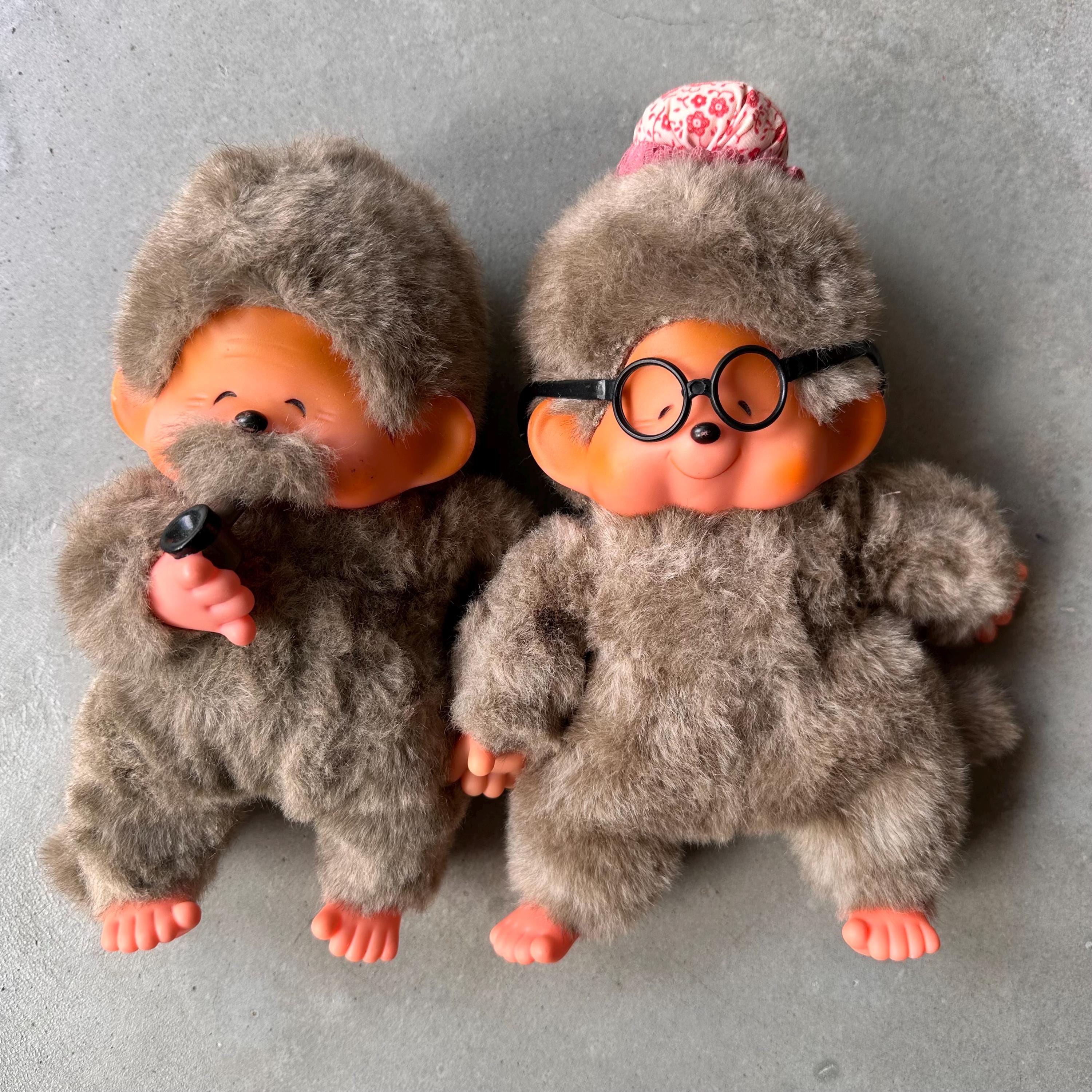 Monchhichi Vintage Sekiguchi Japan Grandpa and Grandma