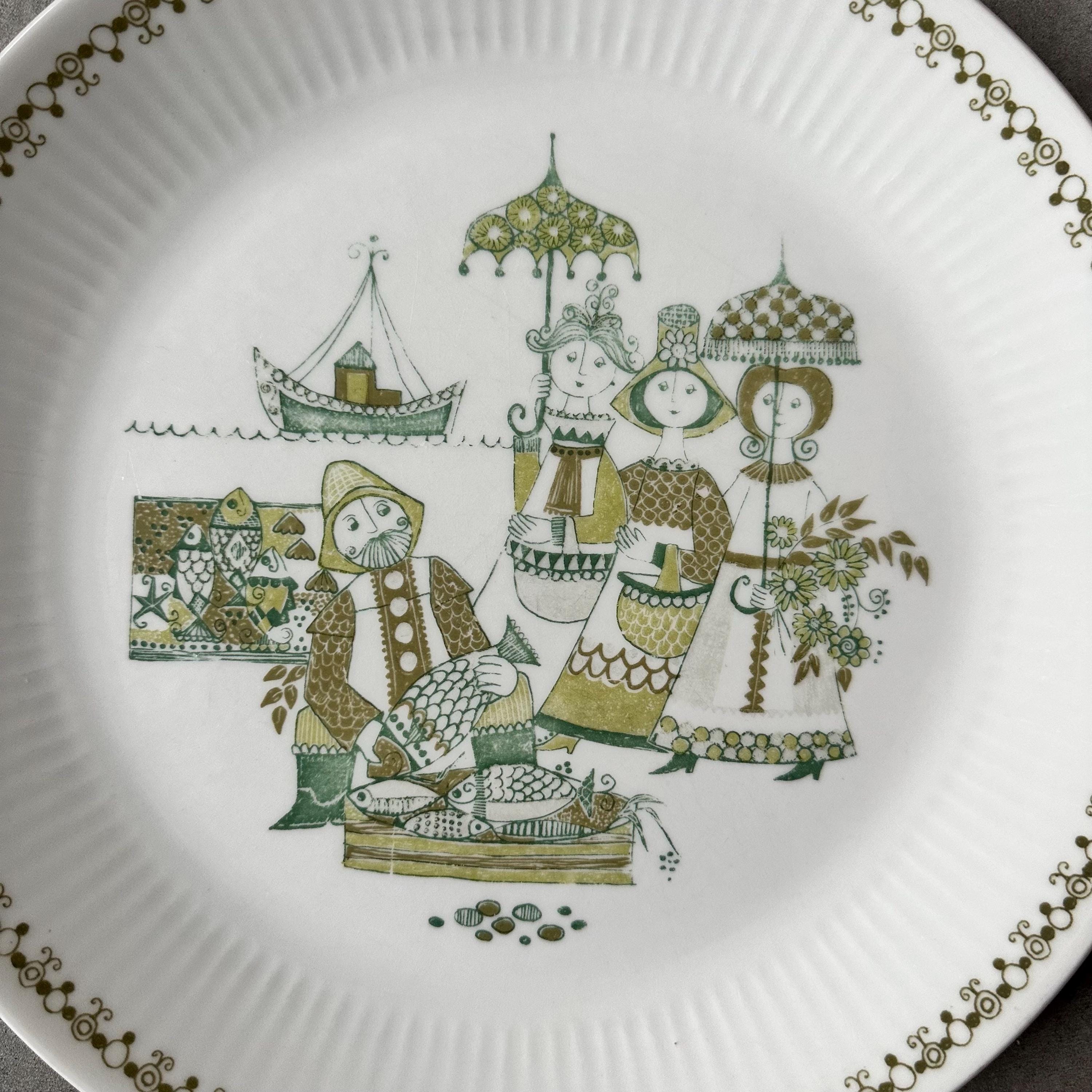 ◾︎FIGGJO◾︎ Market  4点セット Set of Dinner Plates Figgjo Flint Norway Market Design by Turi