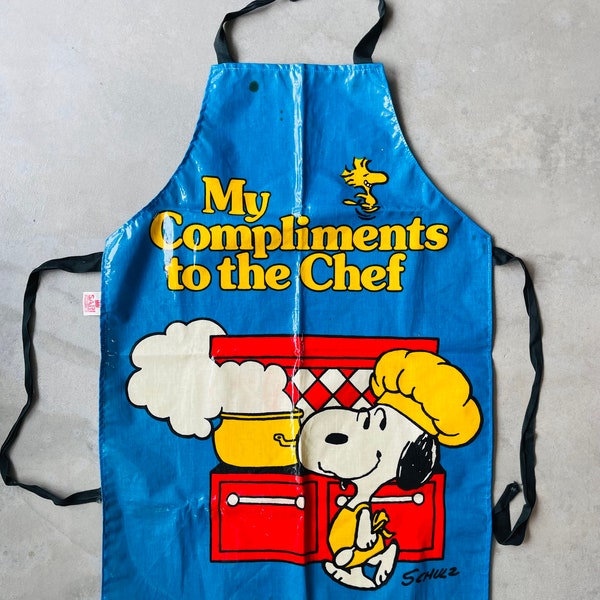 Apron schort Snoopy Schultz vintage Sari Fabrics