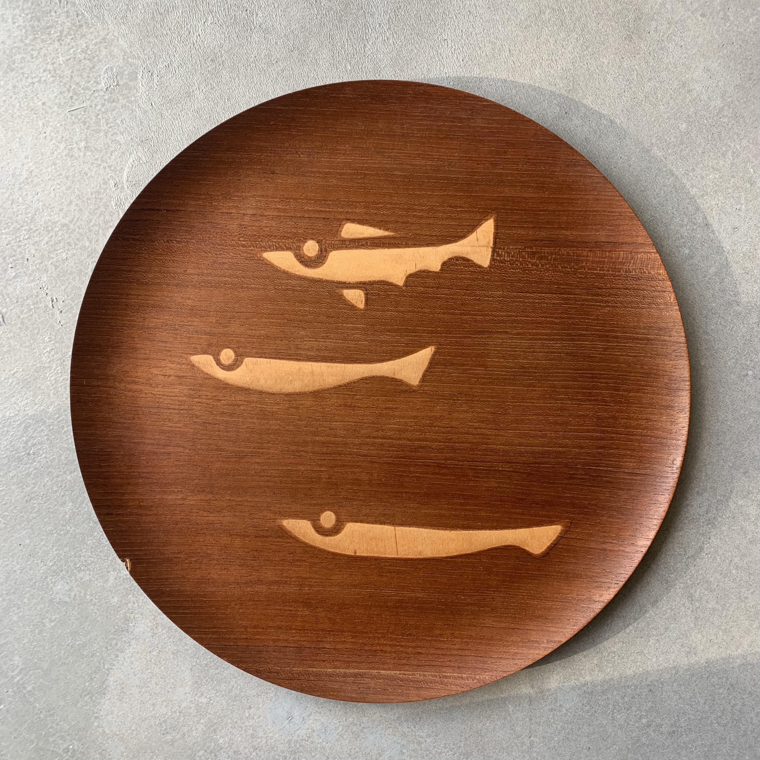 青峰重道 チーク材 プレート 皿 日本製 ミッドセンチュリーモダン NCC