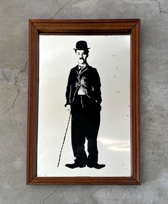 Vintage Charlie Chaplin Mirror With Frame - Etsy Canada