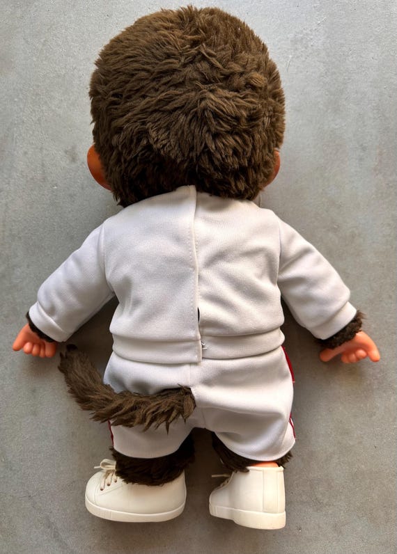 モンチッチ・モンチッチ・セキグチ XL 45cm。ヴィンテージ ブルー