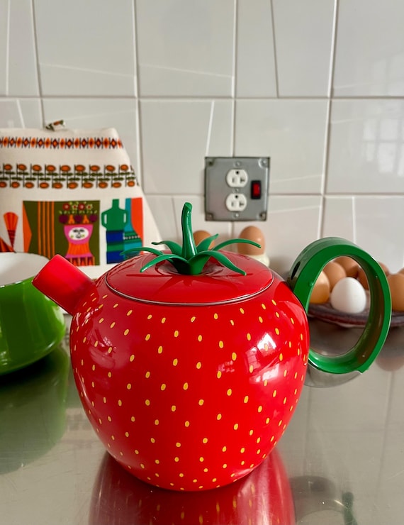 ヴィンテージ COPCO geëmailleerde metalen Aardbei fluitketel - Etsy