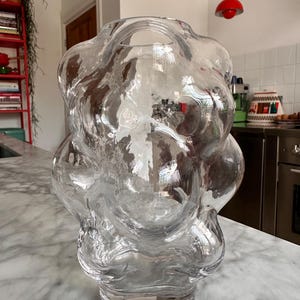 Vase Bubble Glass Tynell Style