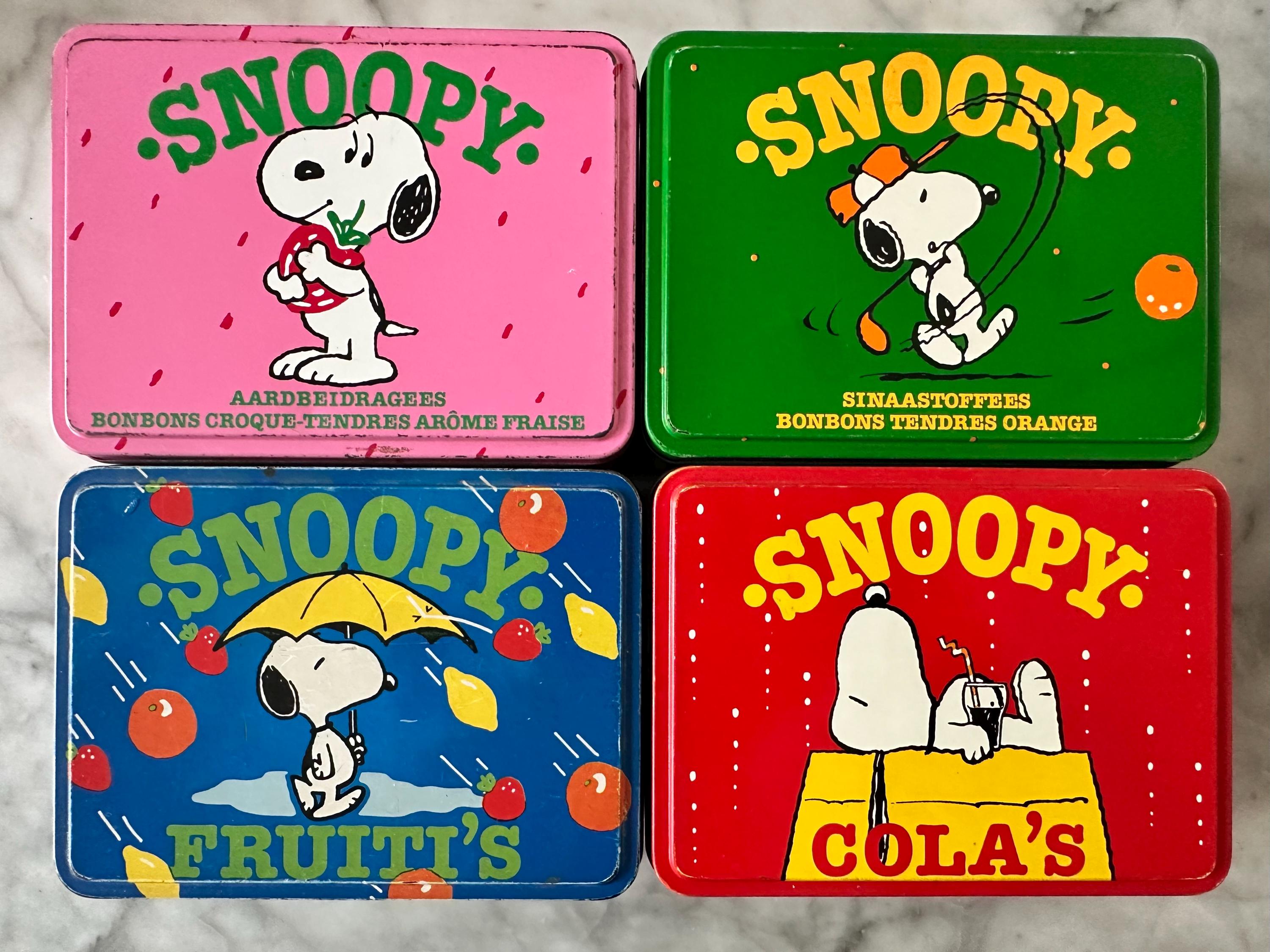 Set Van 4 Snoepblikjes Blikjes Snoopy Vintage Van Melle - Etsy