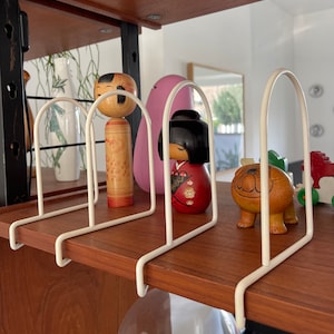 Boekensteunen boekensteunen metaal wit crème vintage set van 4 Flit IKEA jaren 90