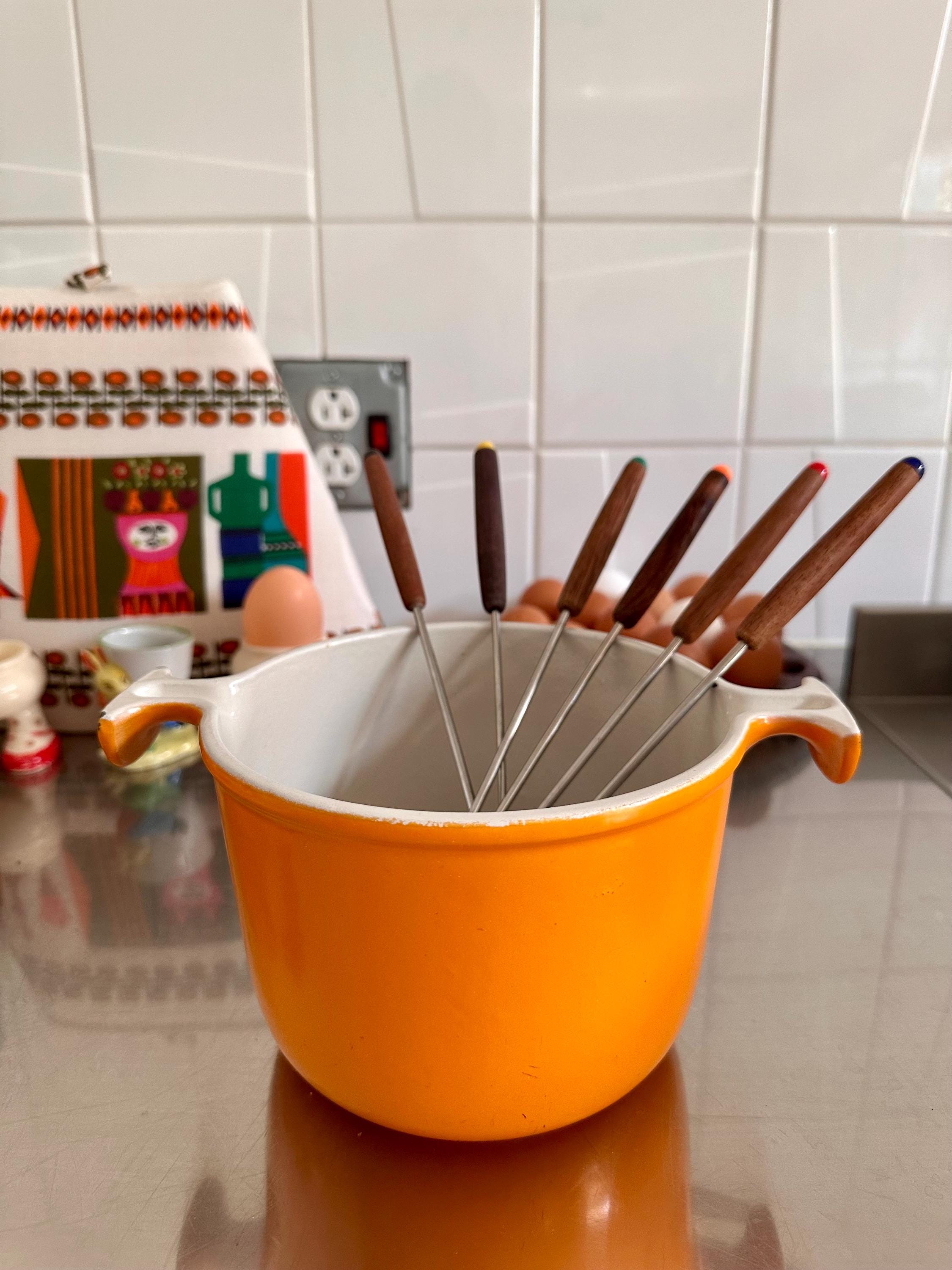 Vintage fondue le creuset - Etsy 日本