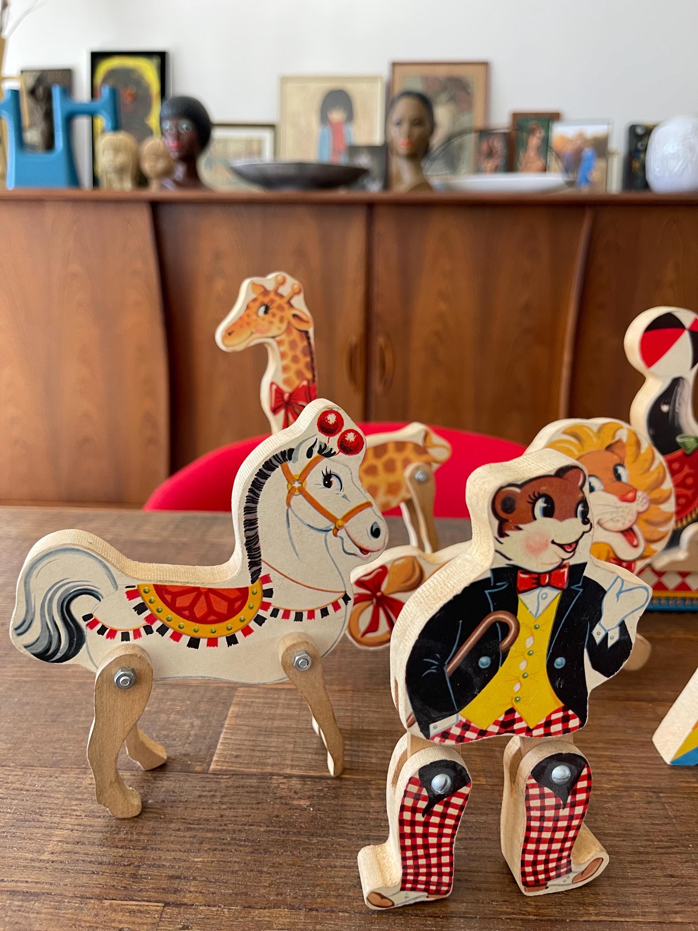 Vintage Circus Wooden China Constructional Set Animals 1960s - Etsy