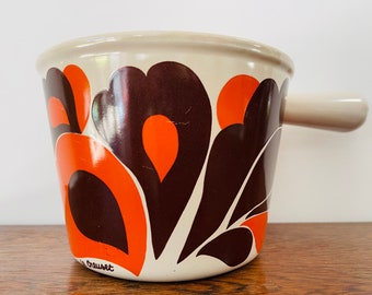 Service à Fondue Le Creuset Vintage Orange – Années 70, Complet, France