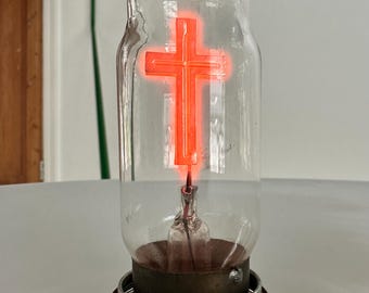 Aerolux Style Light Bulb Neon Vintage Crucifix