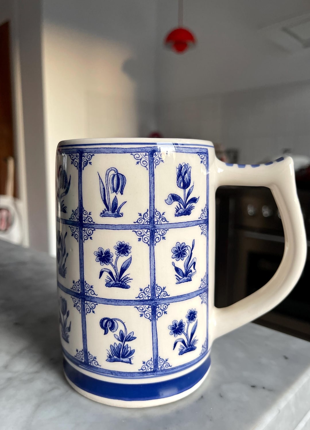 Delfts Blauw Delfts Blauw AGRO Bierpul Tulpen Holland vintage blauw en ...