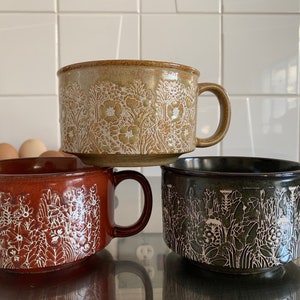 Soup bowls Japan Ceramic vintage set of 3