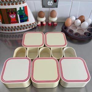 Vintage Containers Set of 5 by Pino Spagnolo for Biesse Italy Space Age