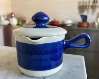 Rörstrand KOKA Ceramic Stew Pan whit Lid  designed by Hertha Bengtson Sweden 60s