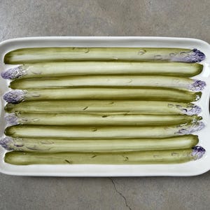 Asparagus Platter with open Handles Made in Italy Vintage