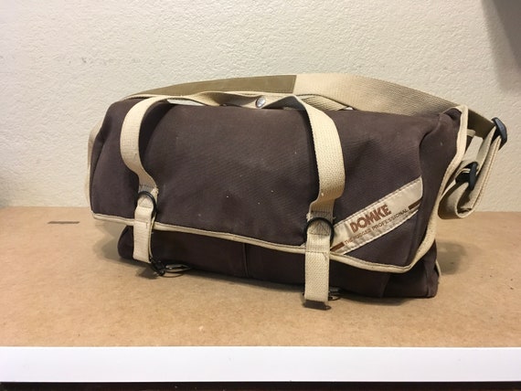 vintage canvas camera bag
