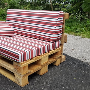 Euro Pallet Back Cushion 120x42x12cm (47.42&quot;x16.53&quot;x4.72&quot;), Back Cushion, Outdoor, Many Colours Available, Custom-made