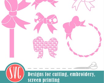 Schleife Schnitt SVG-Dateien - Schleife Vektor ClipArt, Silhouette Studio, Cricut - Eps, Dxf, Pdf, Png, Svg, studio3, Cheerleader Schleife