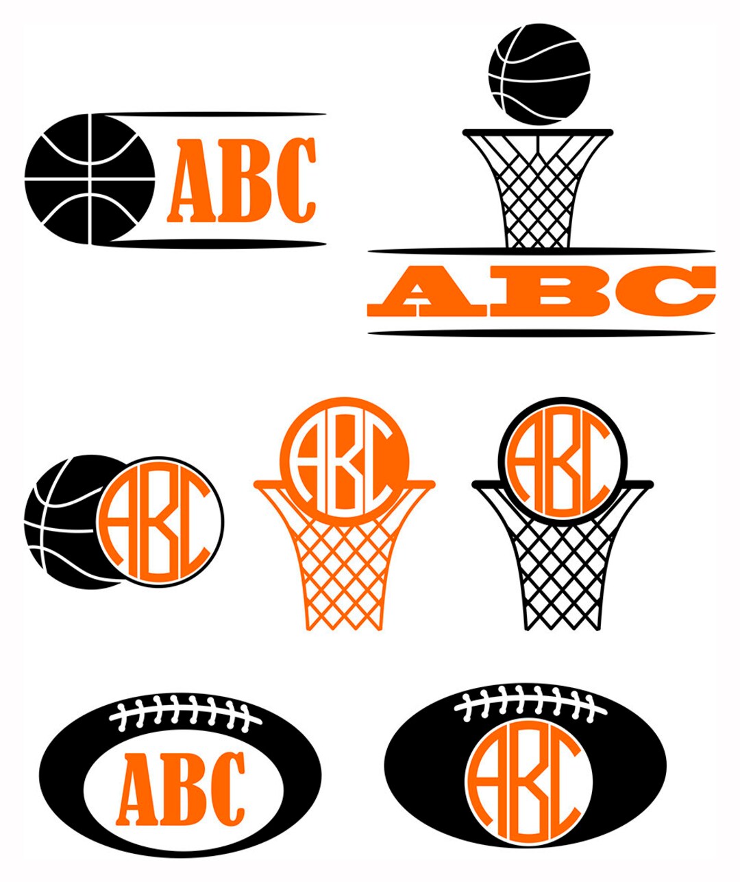 Boys Monograms SVG Kids Vector Monogram Sport Diy Monogram Frames Svg