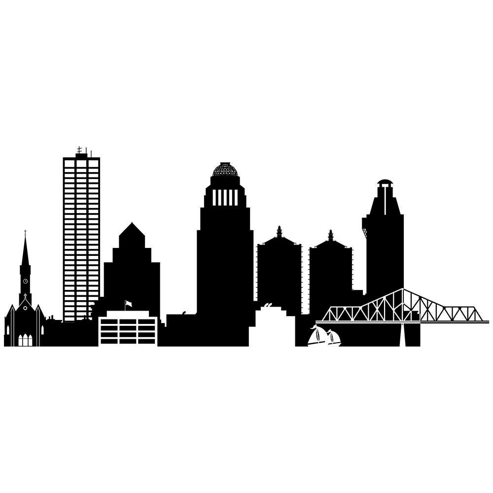 Inktastic Louisville Kentucky Skyline Cities T-Shirt White / S