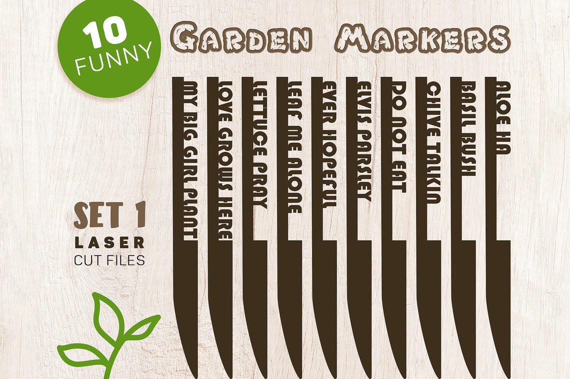 Plant Marker Bundle Funny Garden Markers Svg Plant Stakes Etsy