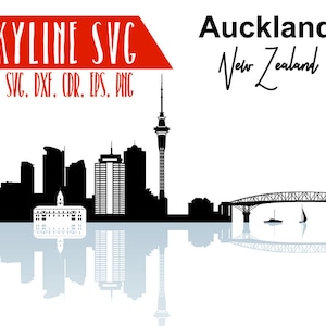 Auckland Vector Skyline, Auckland SVG, silhouette, Svg, Dxf, Eps, Ai, Cdr files. Design elements,  Silhouette clipart, New Zealand clip art
