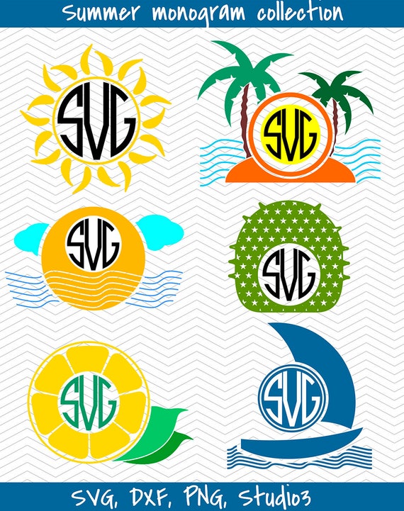 Summer SVG Cut Files Summer icons SVG Beach Silhouette | Etsy