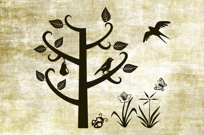 Download Flowers Ai Eps Nursery Foil Decor Plant And Animal Svg Birds Natural Clip Art Wall Decoration Svg Svg Woodland Vector Dxf Forest Craft Supplies Tools Materials Commentfer Fr