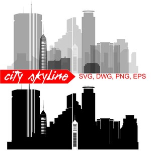 Minneapolis SVG, Minneapolis city Vector Skyline, Minneapolis silhouette, Svg, Dxf, Eps, Ai, Cdr, Skyline Clipart,Minneapolis clip art