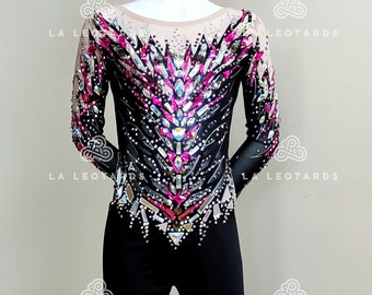 Traje de competición de gimnasia rítmica, traje de acrobacia, patinaje sobre ruedas, danza de exhibición, mono de gimnasia - VENDIDO