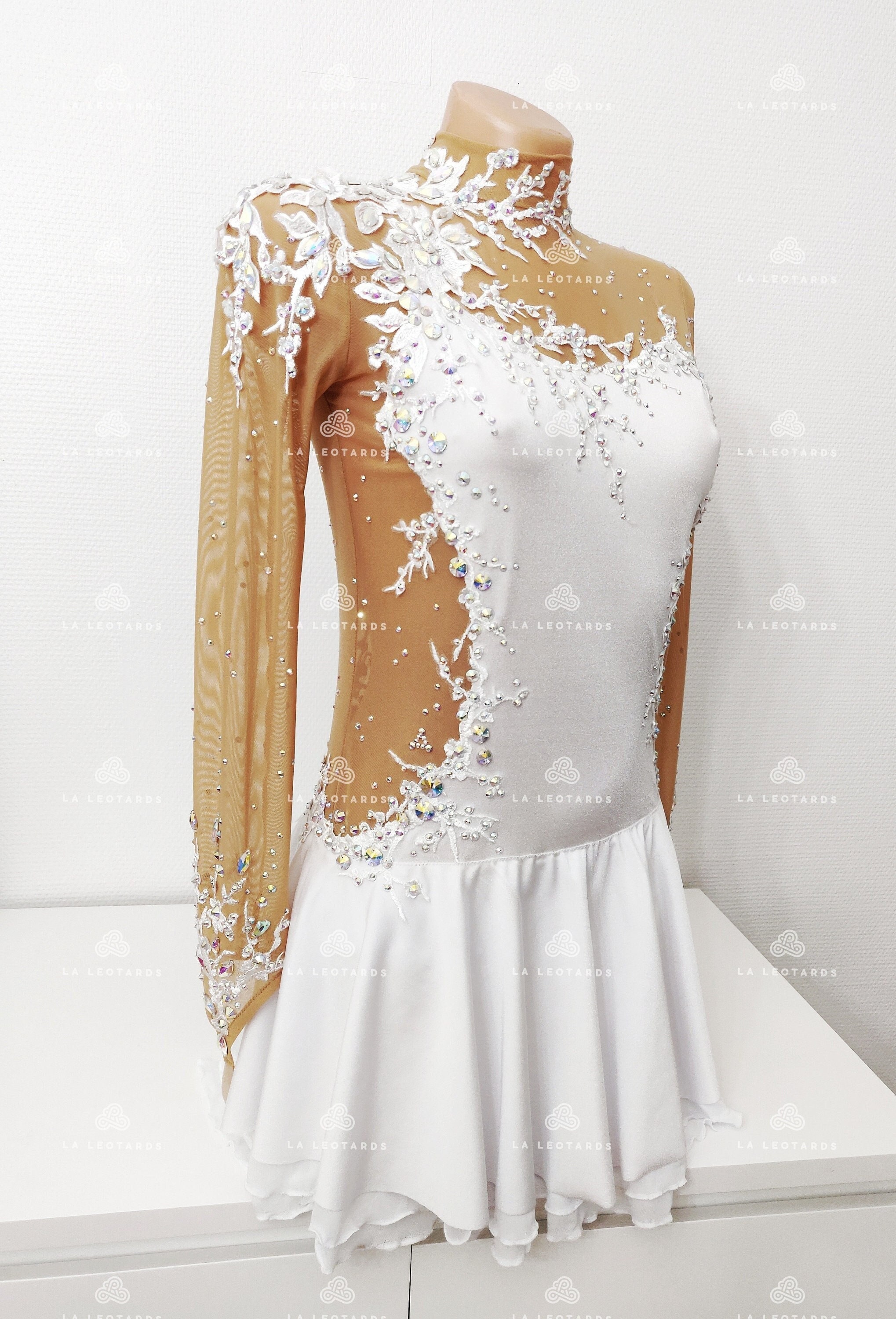 White figure sales skating dress