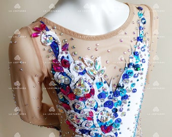 Rhythmic Gymnastics Leotard: Custom Show Dance Dress with Crystals