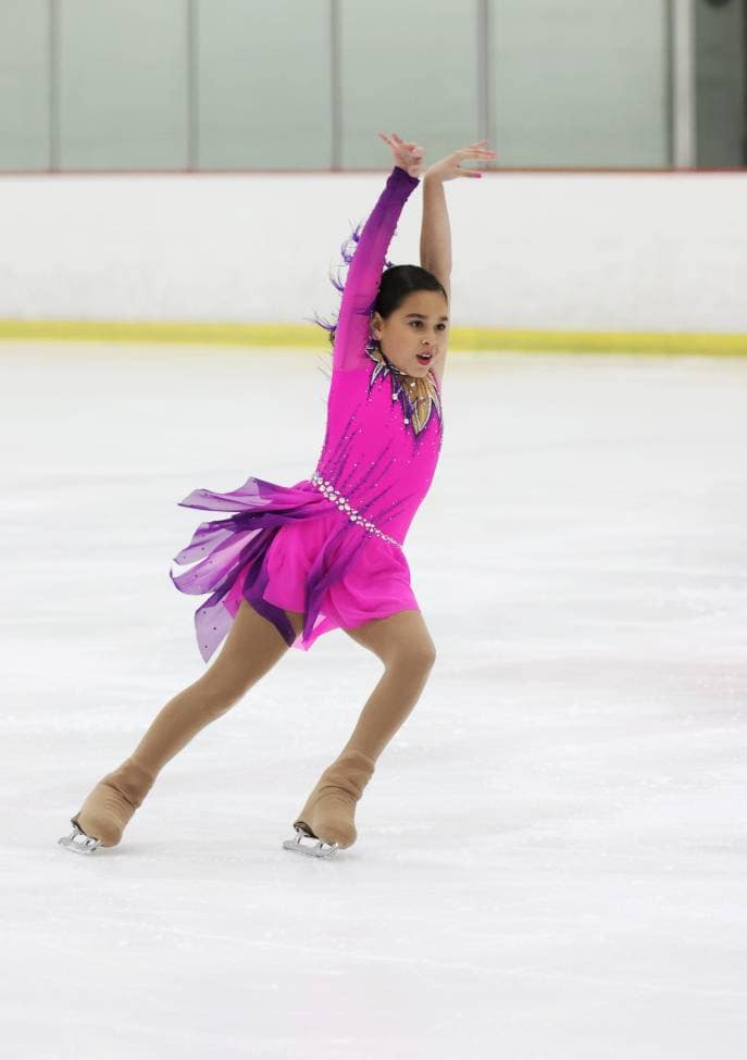 Fuchsia Figure Skating Dress With Feathers & Crystals - Etsy