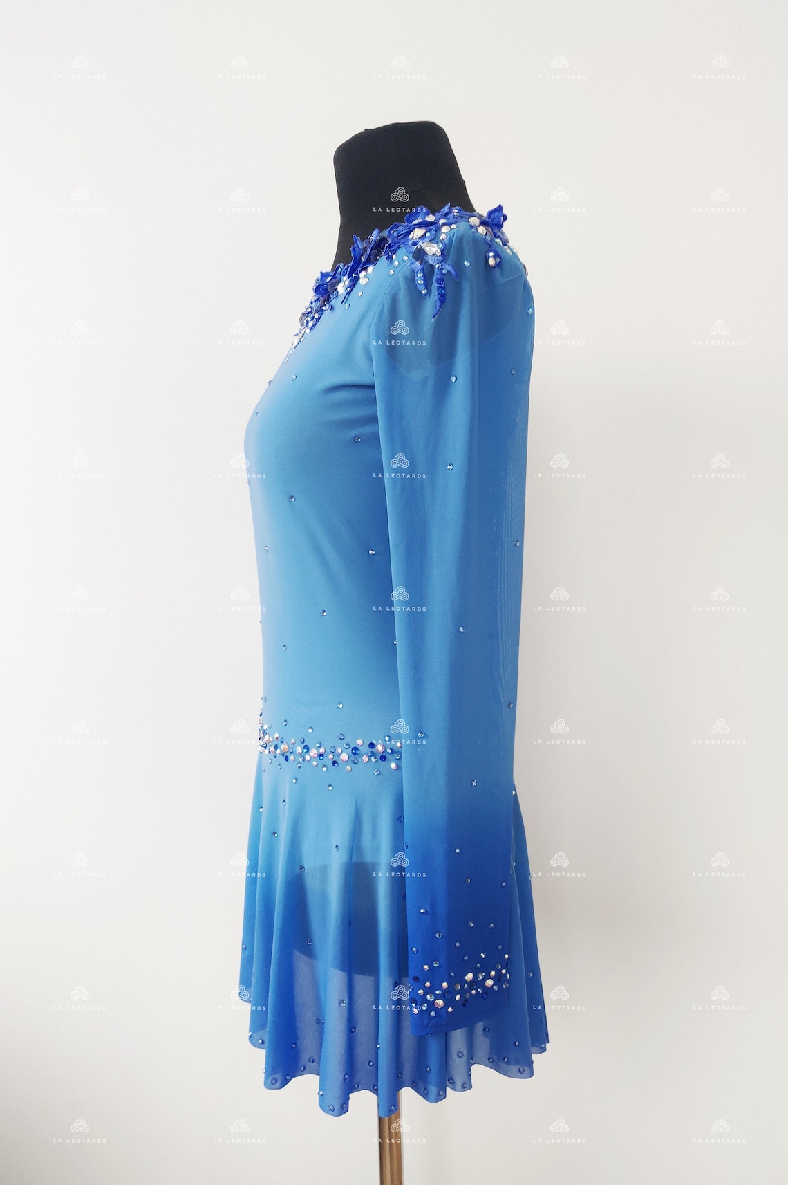 Elegant Light Blue Figure Skating Dress Roller Skate Dress Etsy