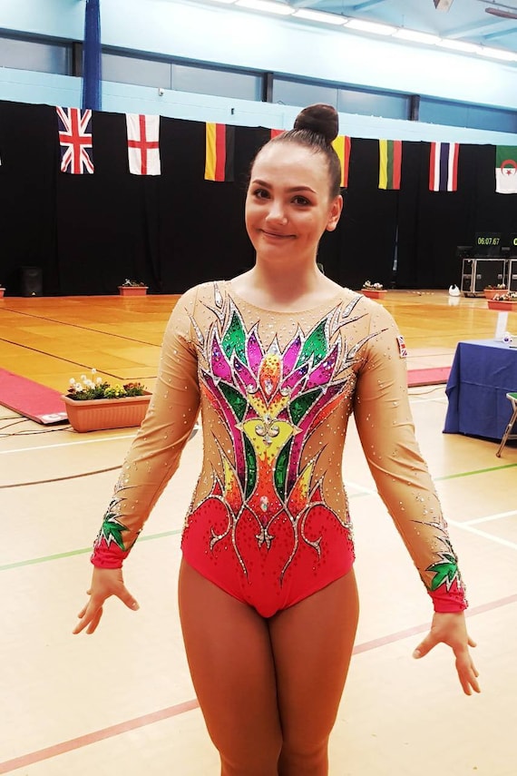 Justaucorps de gymnastique aerobic de competition costume d acro patinage a roulettes danse de spectacle justaucorps de gymnastique rythmique VENDU Etsy France