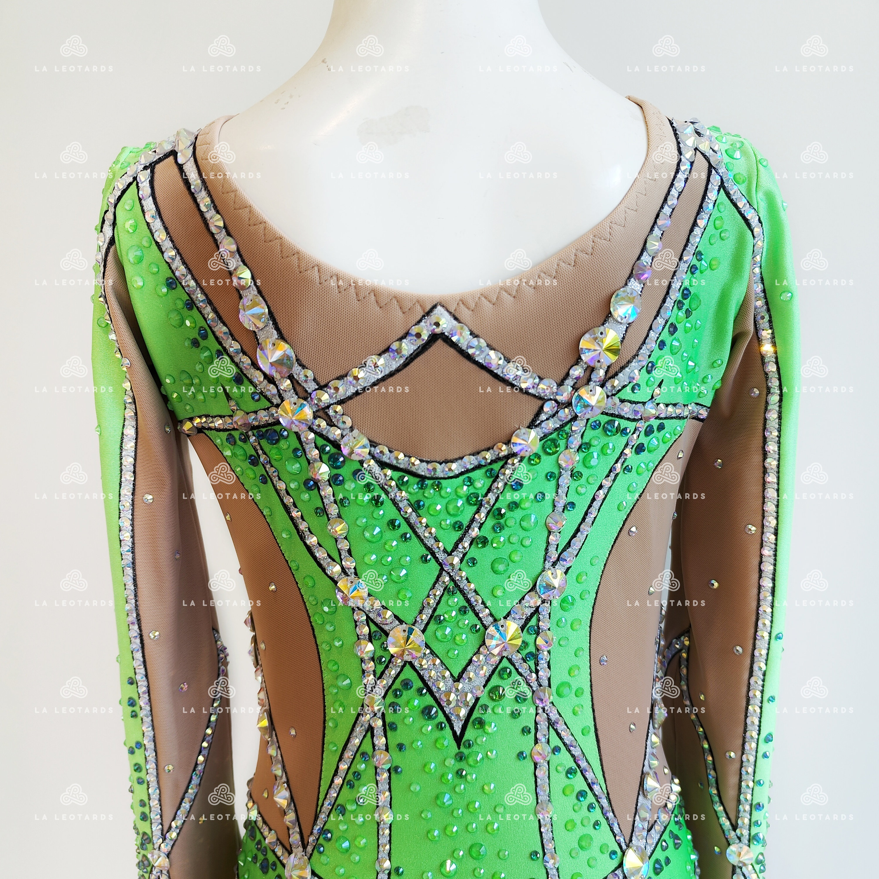 Scaldamuscoli Neon Verde Per Donna | Danza E Aerobica | 100% Poliestere | Lavabile A Mano - Foto 5