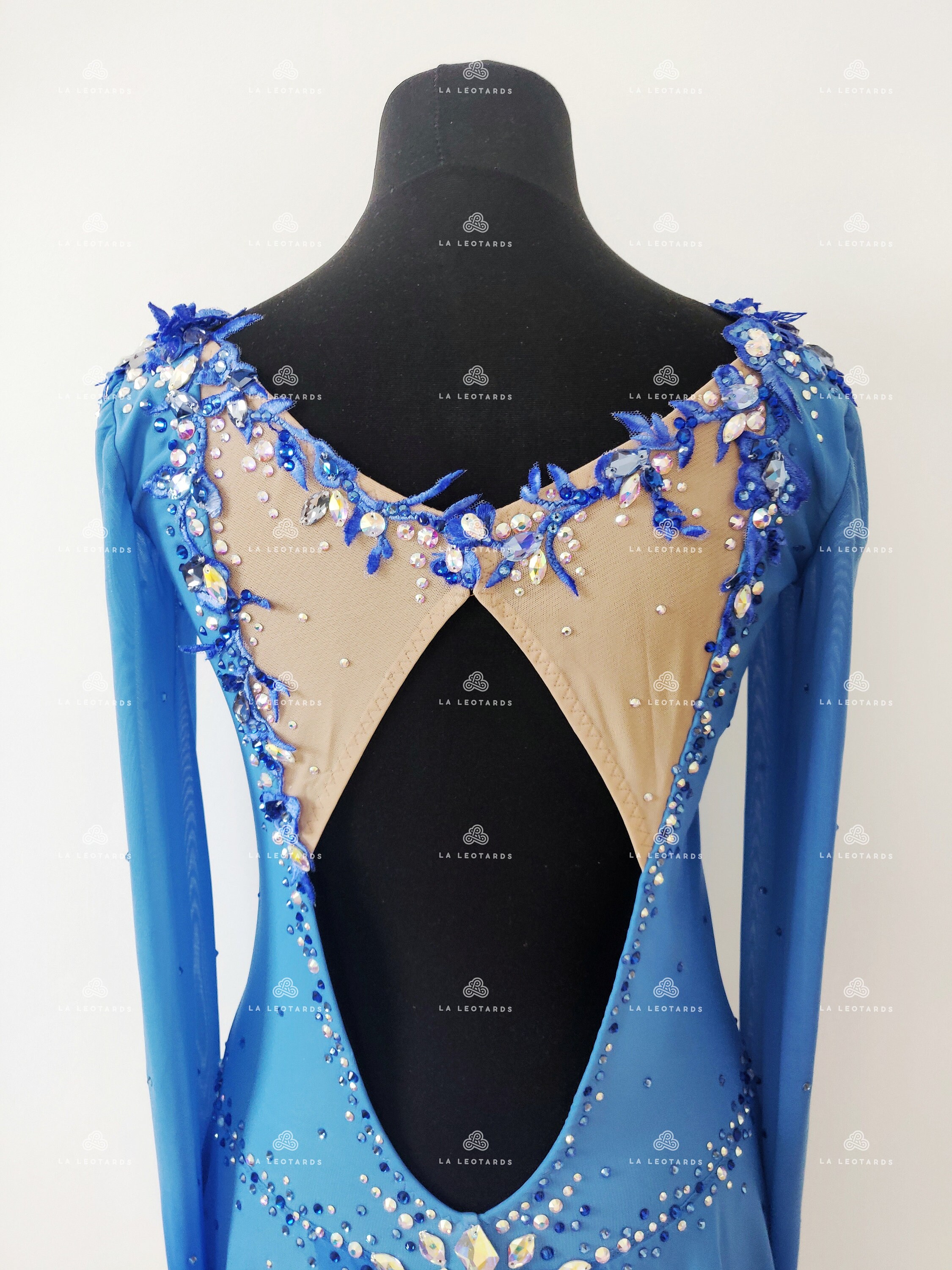 Elegant Light Blue Figure Skating Dress Roller Skate Dress Etsy