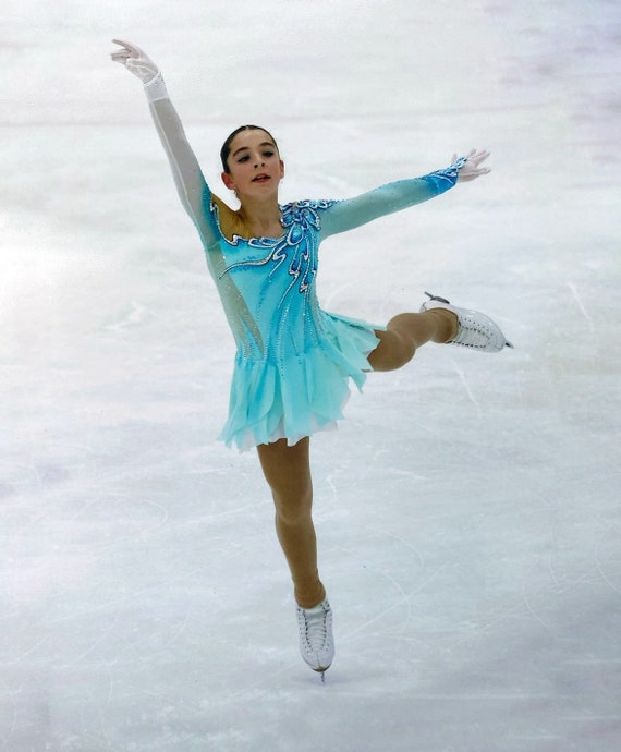 DPois - Body Da Ginnastica Senza Aniche, Con Gonna, Per Pattinaggio Su