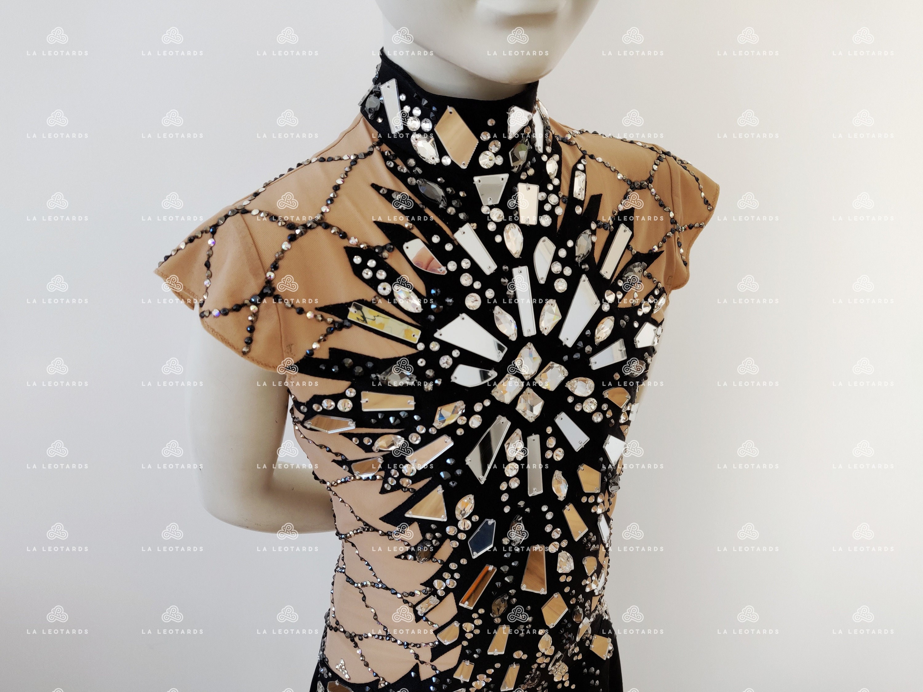 Mirror Figure Skating Dress: Rhinestone Show Dance Costume - Etsy